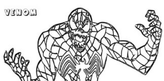 Kolorowanka online Inny Spiderman jako Venom