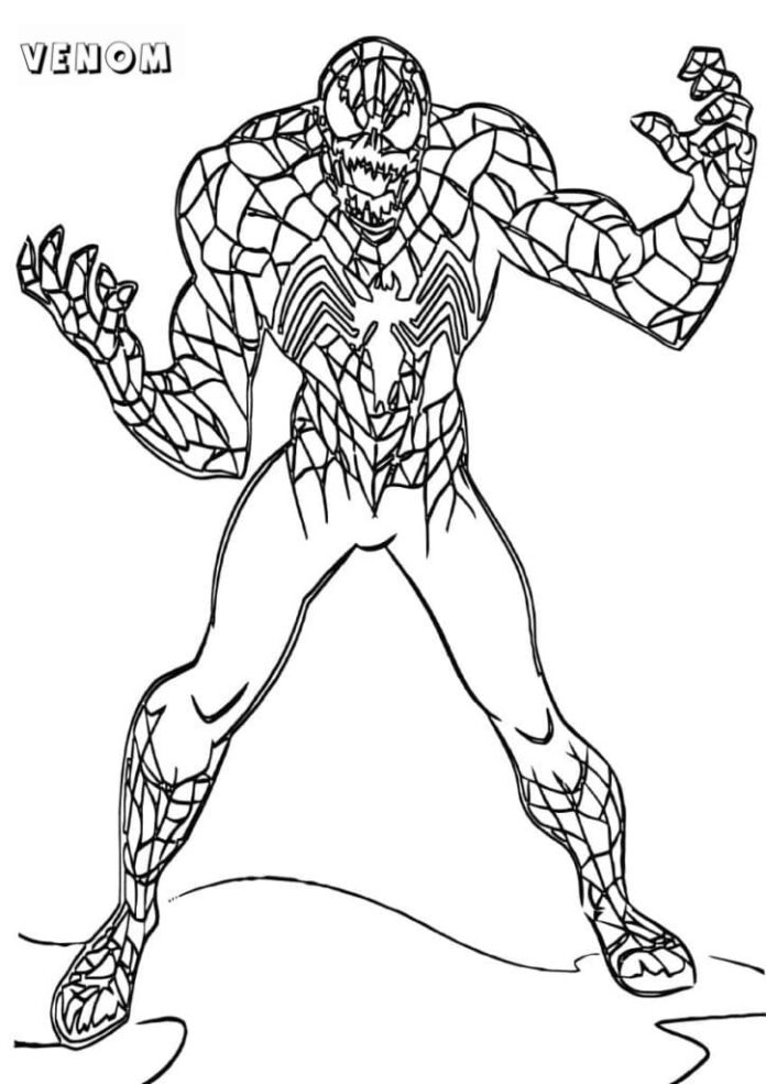 Online värityskirja The Other Spider-Man as Venom (Toinen Hämähäkkimies Venomina)
