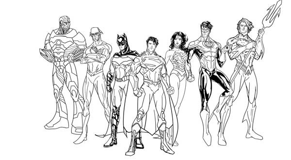 Justice League online coloring book