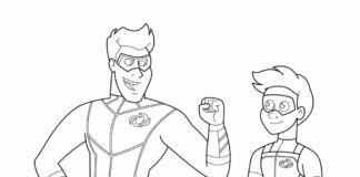 Online coloring book Captain Henry Danger