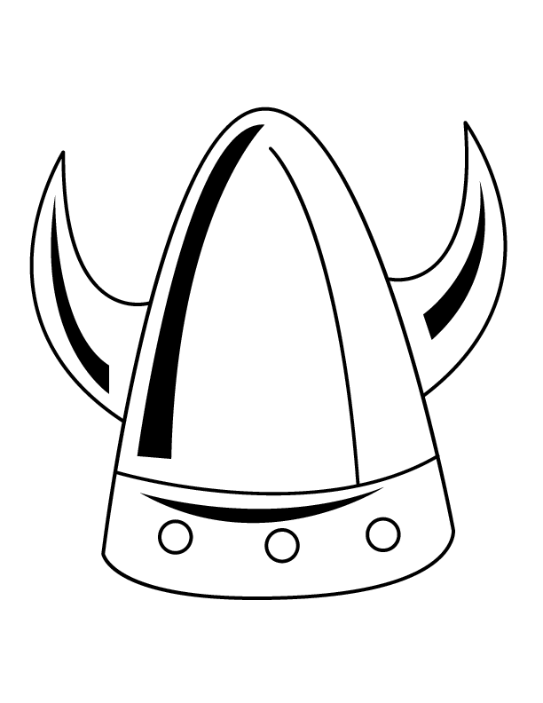 Online coloring book Viking helmet