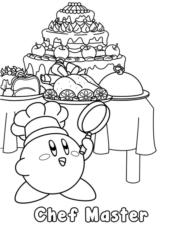 Kirby libro da colorare online per bambini