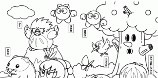 Kirby and Friends livro de coloração on-line