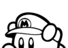 Libro para colorear online de Kirby como Mario