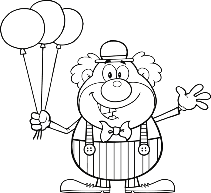 Online coloring book The Clown of the Circus