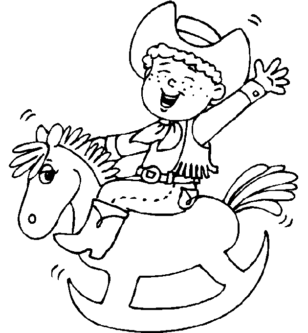 Online coloring book Rocking horse