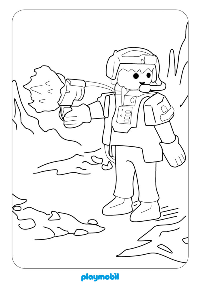 Livro colorido on-line Cosmonaut da Playmobil