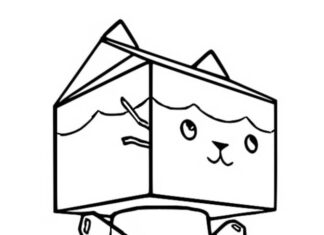 Kolorowanka online Kot baby Box