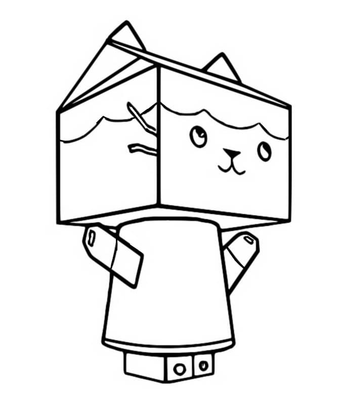 Livro colorido on-line Caixa para bebê de gato