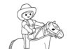 Livro online para colorir Cowboy e cão