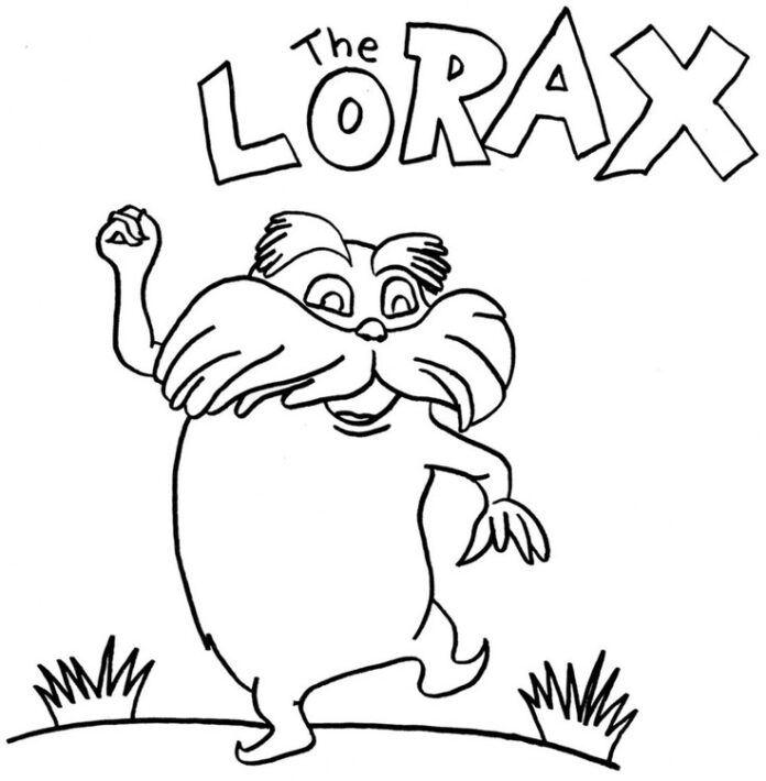 Livro colorido on-line O desenho animado Lorax