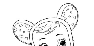 Livro online para colorir Lala Cry Babie