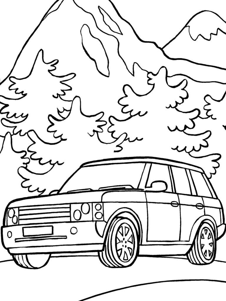 Land Rover Range Rover coloring book to print and online