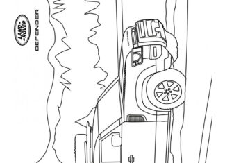 Online coloring book Land Rover SUV