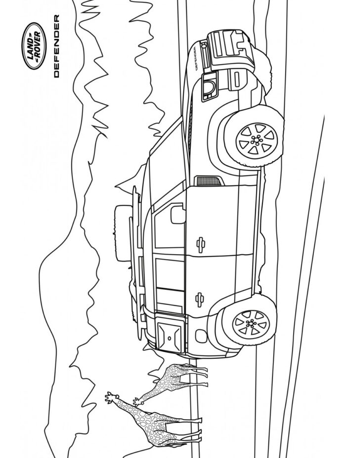 Online színezőkönyv Land Rover SUV