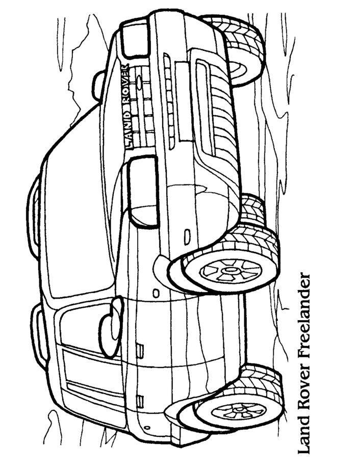 Livre de coloriage en ligne Land Rover Freelander
