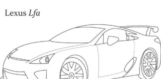 Livro colorido on-line Lexus LFA