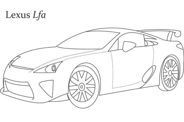 Lexus LFA målarbok på nätet