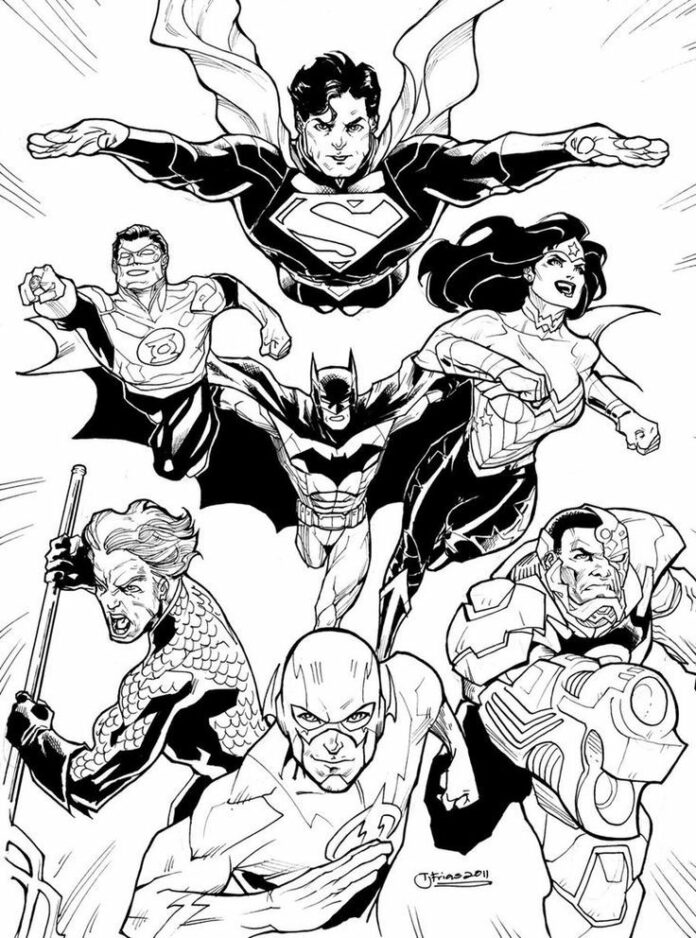 Justice League online malebog for børn