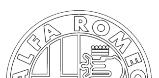 Kolorowanka online Logo Alfa Romeo