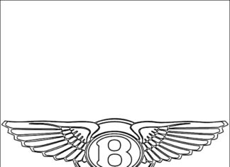 Färgbok online med Bentley-logotypen