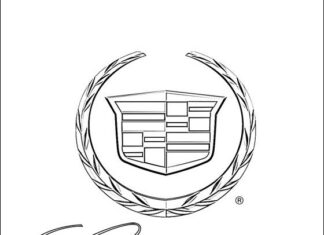 Online omaľovánka s logom Cadillac
