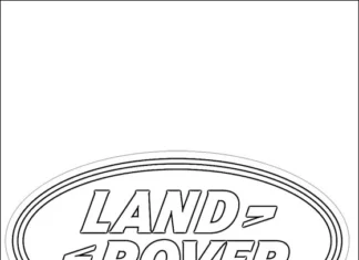 Livro colorido online com o logotipo Land Rover