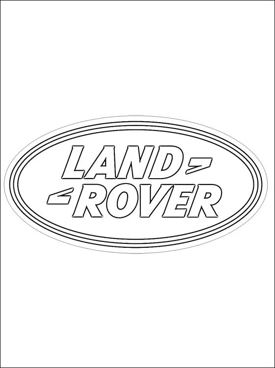 Libro para colorear en línea Logotipo de Land Rover