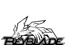 Kolorowanka online Logo anime Beyblade