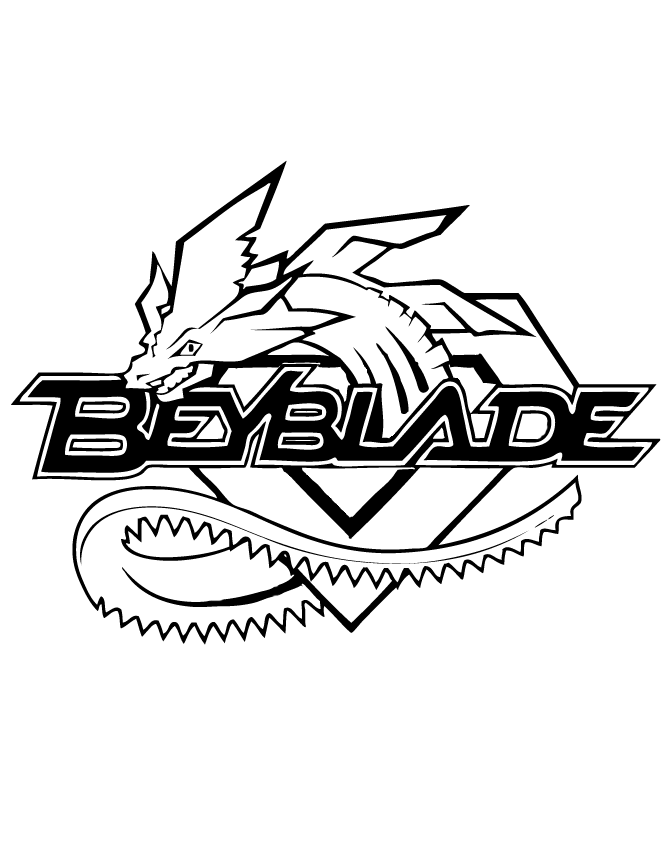 Libro para colorear en línea Logo anime Beyblade