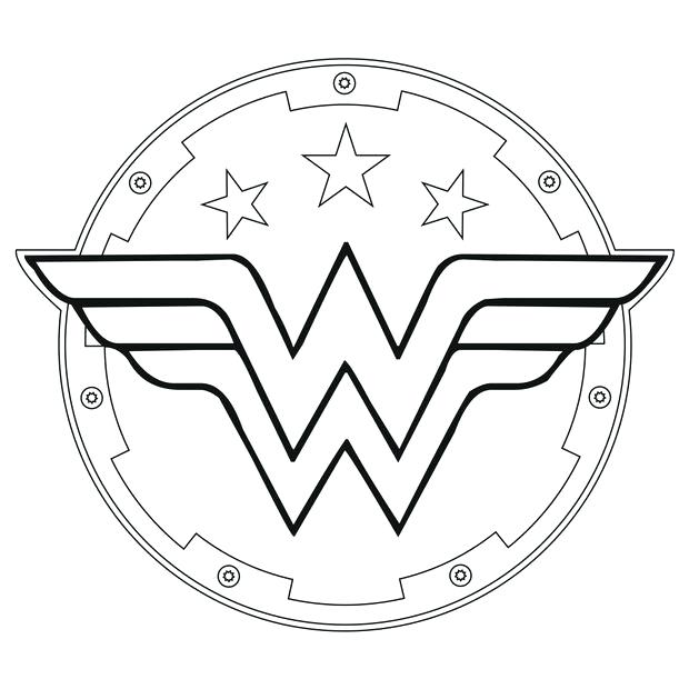 Libro para colorear en línea Logo con Wonder Women