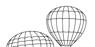 Online coloring book Balloon flight