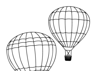 Färgbok på nätet Ballongflygning