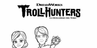 Livro colorido online Troll Hunters Tales from Arcadia para crianças
