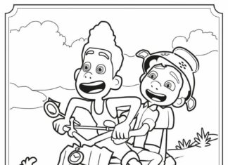 Online coloring book Luca for kids movie