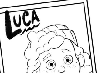 Livre de coloriage en ligne Luca, le film de Disney