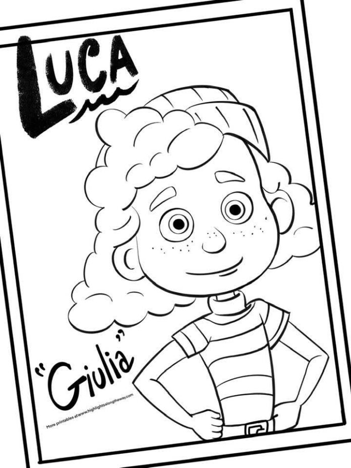 Livro colorido on-line Luca, o filme da Disney