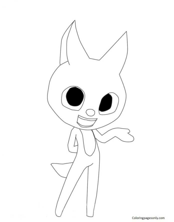 Livro colorido on-line de Lucy the Fox do desenho animado MiniFore
