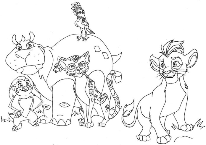 Online coloring book lion guard for kids