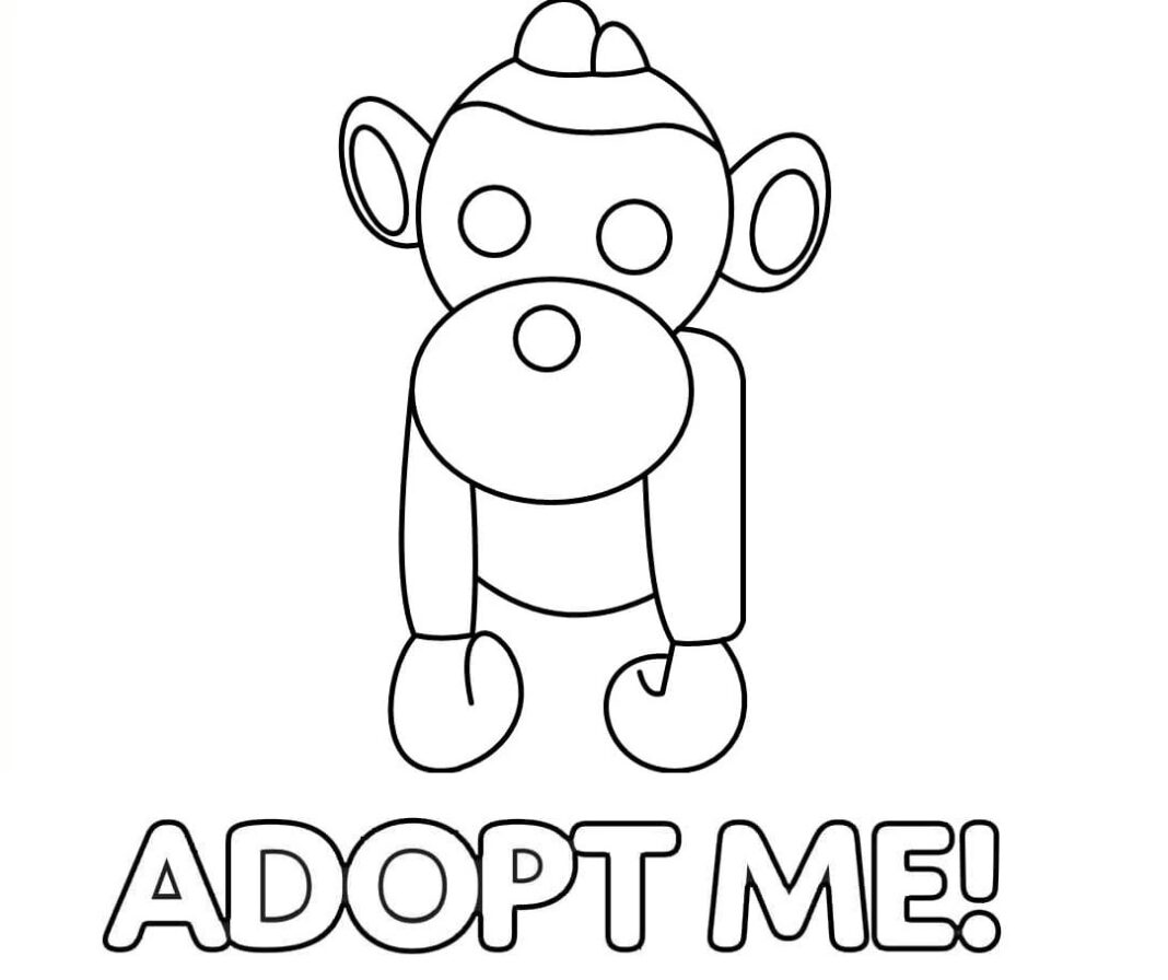 Online-Malbuch Affe aus dem Cartoon für Kinder
