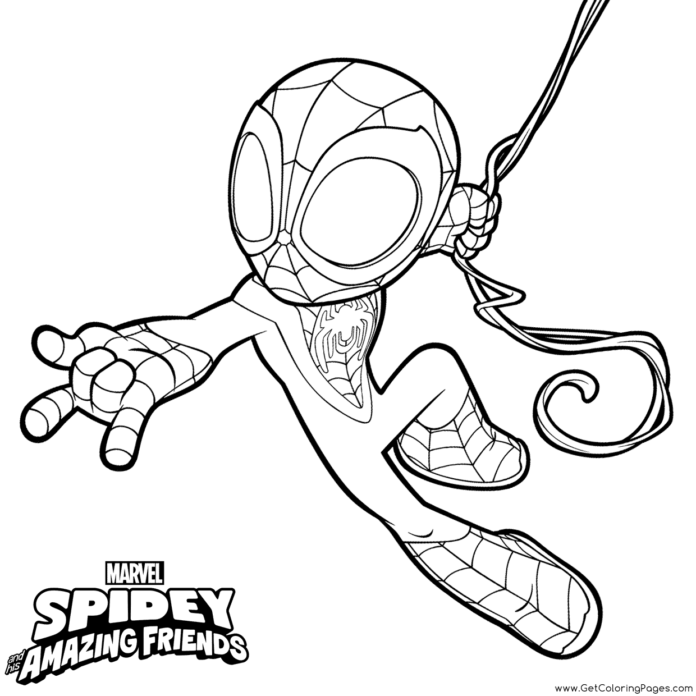 Livre de coloriage en ligne Little Spiderman