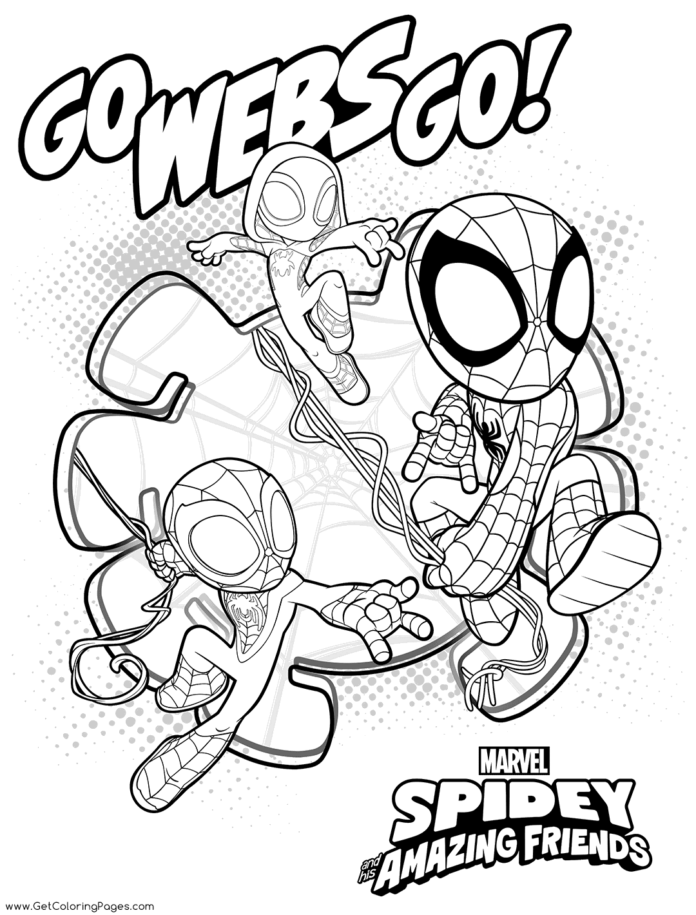 Livre de coloriage en ligne Marvel Spidey et ses amis étonnants