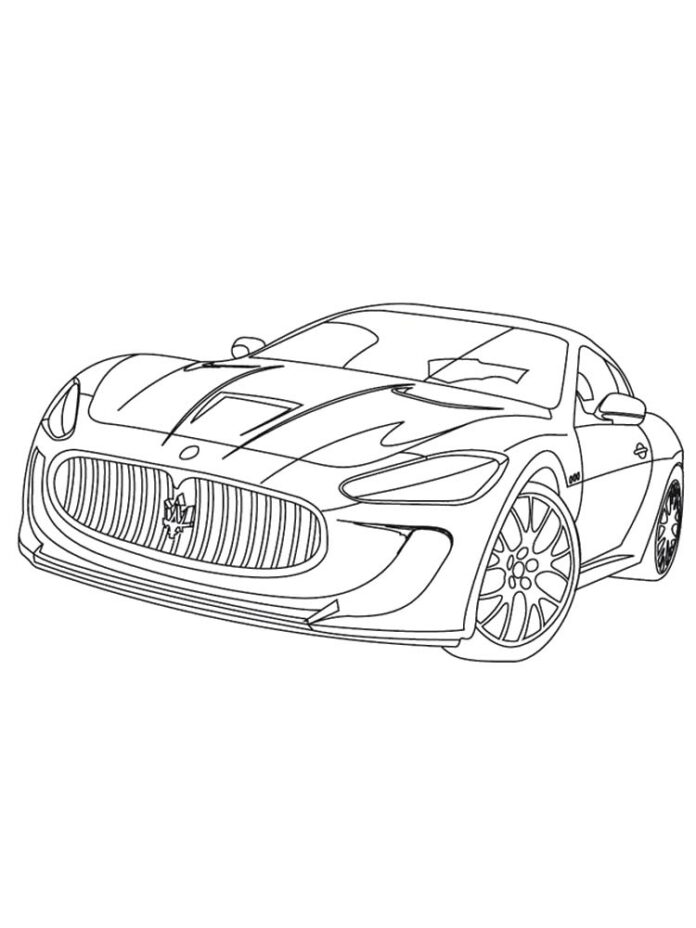 Livre de coloriage en ligne Maserati Granturismo