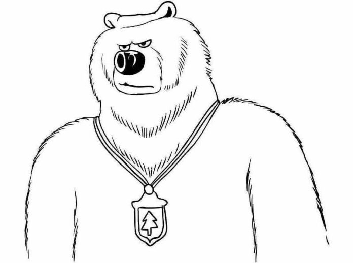 Livro de coloração on-line do Urso Grizzy