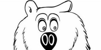 Libro da colorare online dell'orso Grizzy per bambini