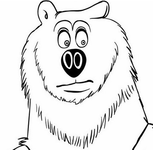 Färgbok för barn med Grizzybjörn på nätet