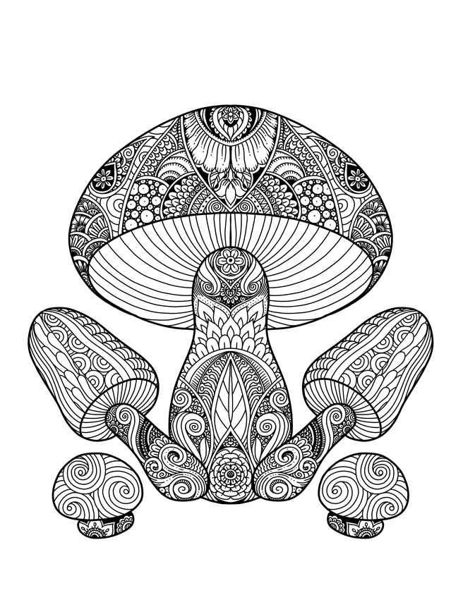 Online coloring book Toadstools