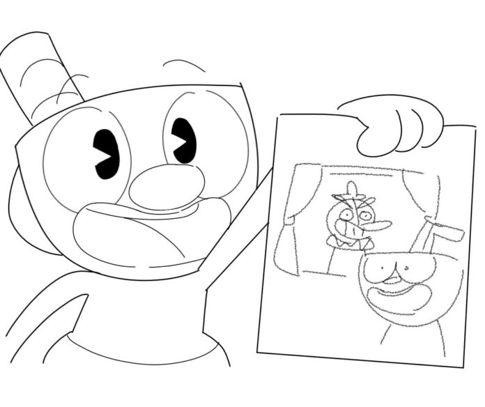 Online coloring book Mugman from the fairy tale