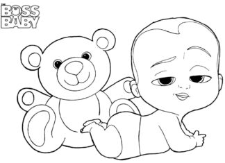 Livro online para colorir Baby Bear