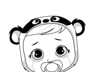 Online-Malbuch Pandy Cry Babie